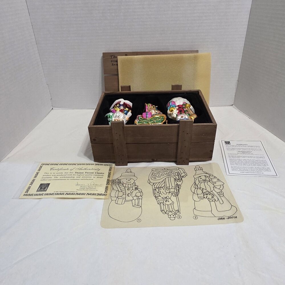 Vinatge Thomas Pacconi Classics 2003 Collection Christmas Ornaments